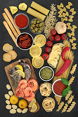 Image showing Italian Low Cholesterol Food Ingredients for a Healthy Diet