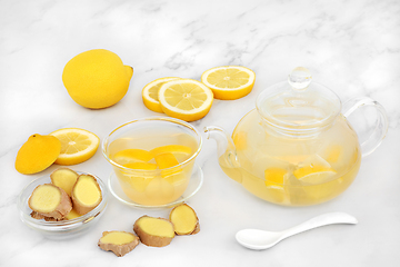 Image showing Lemon and Ginger Tea for Immune Boost