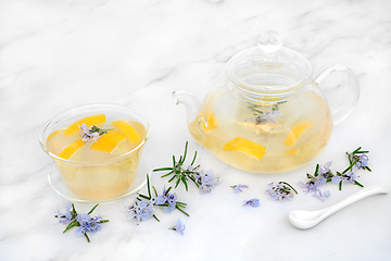 Image showing  Lemon and Rosemary Herbal Tea for Immune Boost