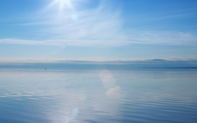 Image showing Evening Summer Seascape in Sunshine