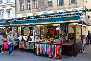 Image showing Souvenir shop at famous Havel Market in second week of Advent in