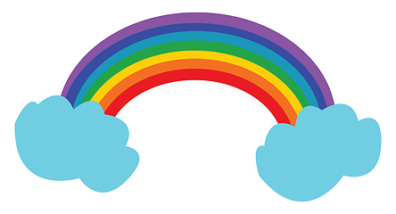 Image showing A beautiful rainbow vector or color illustration