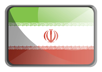 Image showing Vector illustration of Iran flag on white background.