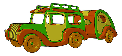 Image showing A colorful vehicle toy vector or color illustration