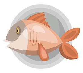 Image showing Fish vector color illustration.