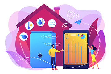 Image showing Air quality monitor concept vector illustration