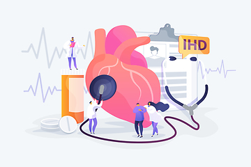 Image showing Ischemic heart disease concept vector illustration