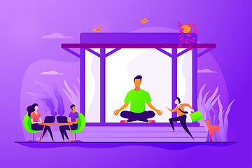 Image showing Office meditation booth concept vector illustration