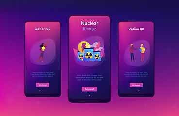 Image showing Nuclear energy app interface template.