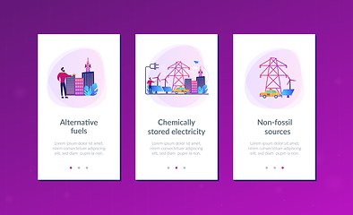 Image showing Alternative fuel app interface template.