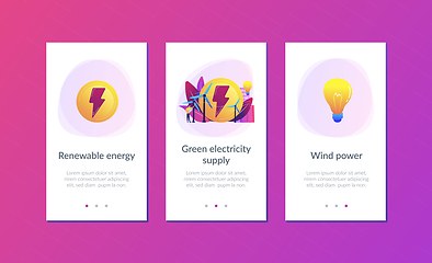 Image showing Wind power app interface template.