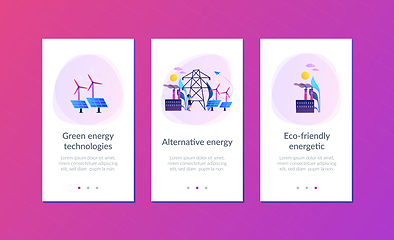 Image showing Alternative energy app interface template.