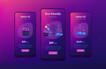 Image showing Alternative energy app interface template.