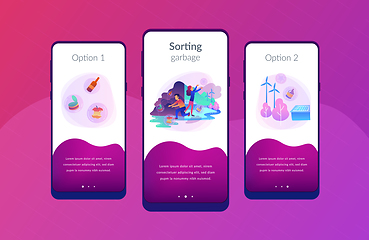 Image showing Renewable resource UI UX app interface template.