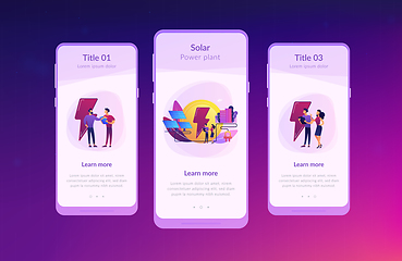 Image showing Solar energy app interface template.
