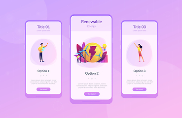 Image showing Wind power app interface template.