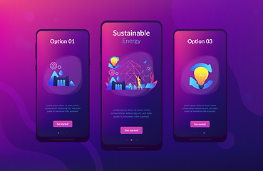 Image showing Sustainable energy app interface template.