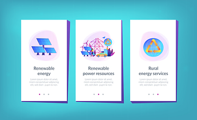 Image showing Renewable energy app interface template.