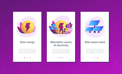 Image showing Solar energy app interface template.