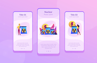 Image showing Nuclear energy app interface template.