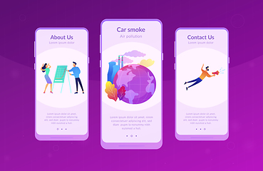 Image showing Global warming app interface template.