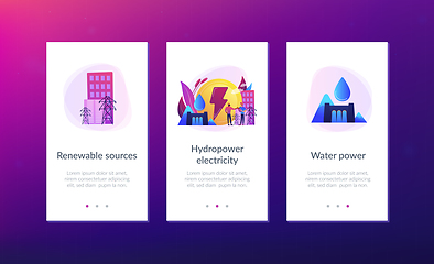 Image showing Hydropower app interface template.