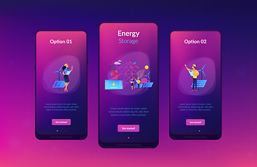 Image showing Energy storage app interface template.