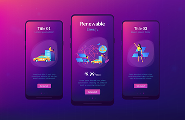 Image showing Renewable energy app interface template.