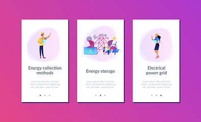 Image showing Energy storage app interface template.