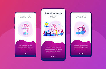 Image showing Sustainable energy app interface template.