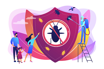 Image showing Home pest insects control concept vector illustration