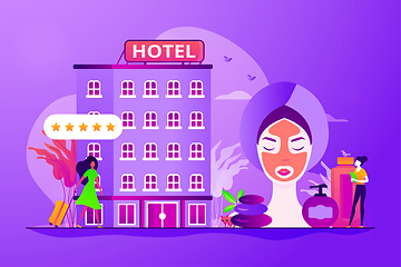 Image showing Wellness and spa hotel concept vector illustration