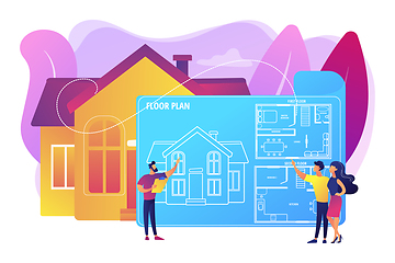 Image showing Real estate floor plan concept vector illustration