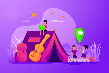 Image showing Summer camp concept vector illustration