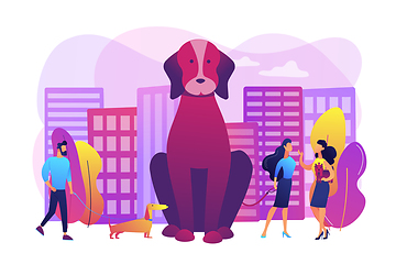 Image showing Pet in the big city concept vector illustration