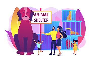 Image showing Animal shelter concept vector illustration