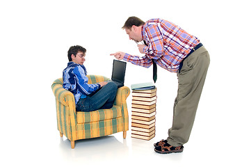 Image showing Boy doing homework