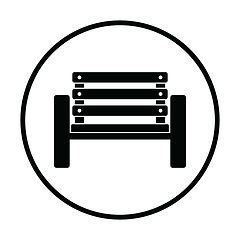 Image showing Tennis player bench icon