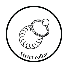 Image showing Dogs strict collar icon