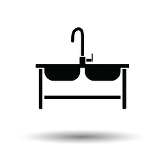 Image showing Double sink icon