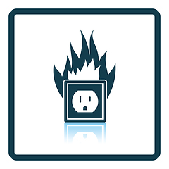 Image showing Electric outlet fire icon