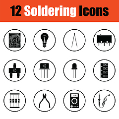 Image showing Set of soldering  icons