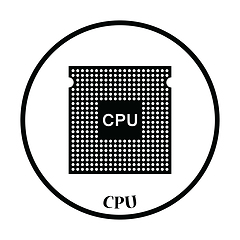 Image showing CPU icon Vector illustration