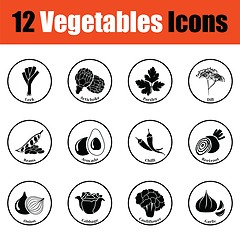 Image showing Vegetables icon set