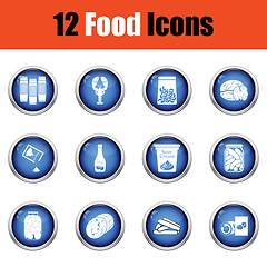 Image showing Set of food icons. 