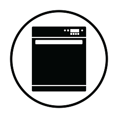 Image showing Kitchen dishwasher machine icon