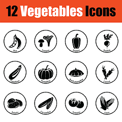 Image showing Vegetables icon set