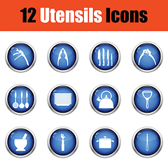 Image showing Utensils icon set. 