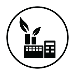 Image showing Ecological industrial plant icon