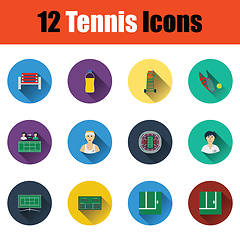 Image showing Tennis icon set